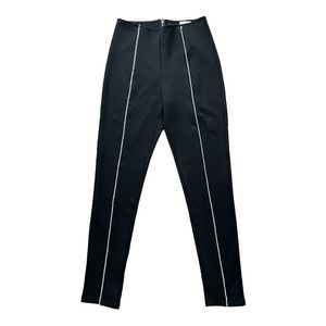 SUPERDOWN Womens Stallion Pants Black Chain Detail High Waisted Tapered Leg M